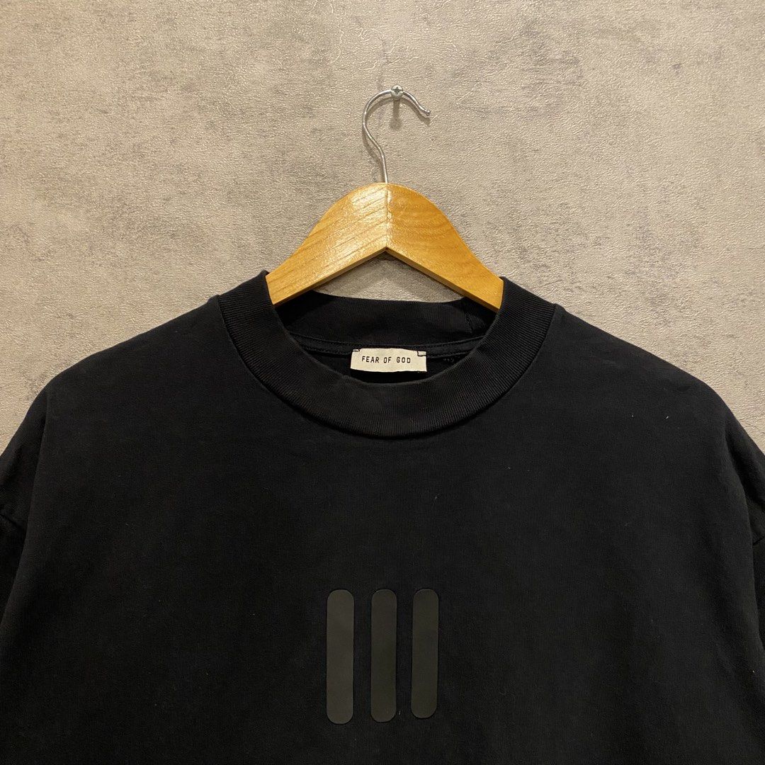 Fear Of God Tee (Category: Tshirts & Polo Shirts ) located in Quezon City. Submitted by rebirthalley (Listing ID 1459394078, Image 2). Description: Width-22.5 Length-27.5 Sleeve-8 Shoulder-22 Hem-22 Excellent Condition Missing washtag only.