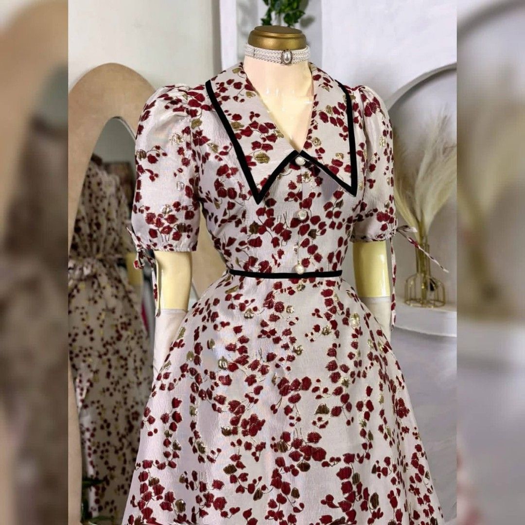 Premium Jacquard Brocade Dress (Category: Dresses) located in Quezon City. Submitted by ollieollie01 (Listing ID 1459441643, Image 1). Description: Never been used po talaga M-XL Original Price: 2220 RFS: Decluttering.
