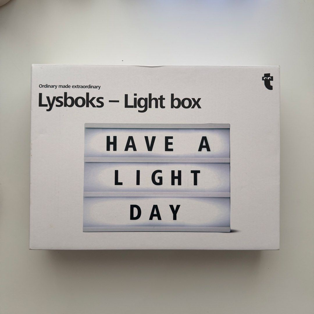 Flying Tiger Battery-Powered Light Box (Category: Other Home Decor) located in Las Pinas. Submitted by francesca.finds (Listing ID 1459355152, Image 1). Description: - LAST PRICE - Item is working (See 3rd photo) - Only used once to test out the lights - Does not include batteries.