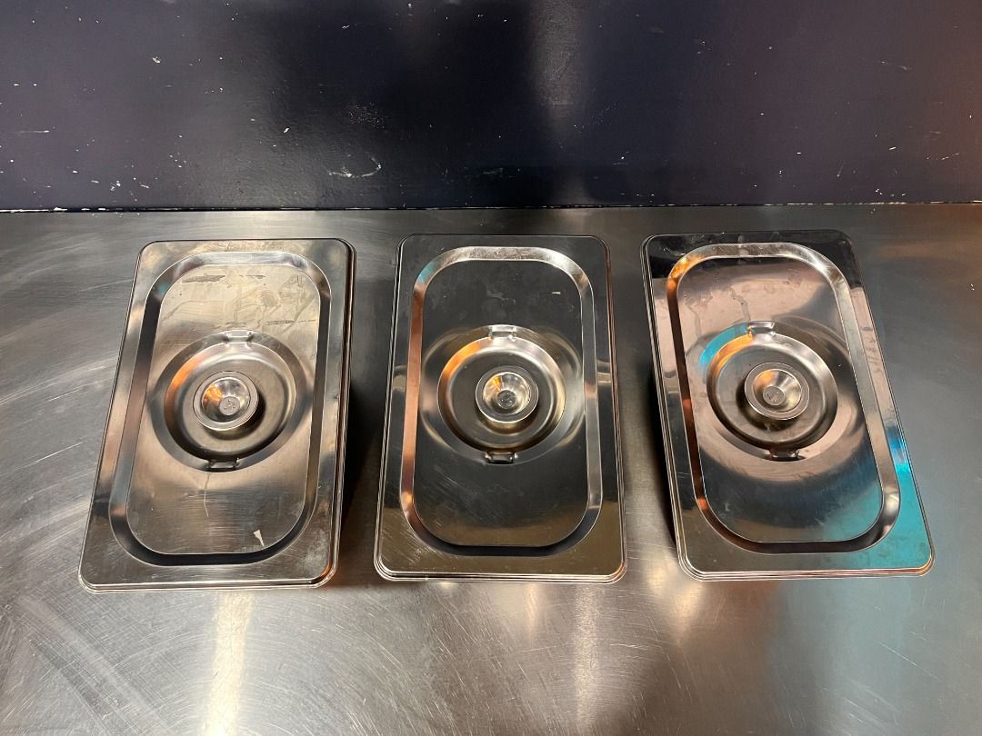 FOR SALE Various kitchen tools (Category: Cookware & Accessories) located in Taguig. Submitted by cindy.272 (Listing ID 1459435515, Image 1). Description: FOR SALE Various kitchen tools and small Stainless steel food pan - ₱500 each Whisk - ₱185 each Stainless dough cutter - ₱235 each Pizza cutter (small) - ₱120 each Cake server - ₱120 each Pizza scissors - ₱850 Pink silicone spatula - ₱85 each Stainless mixing bowls - ₱1000 set .