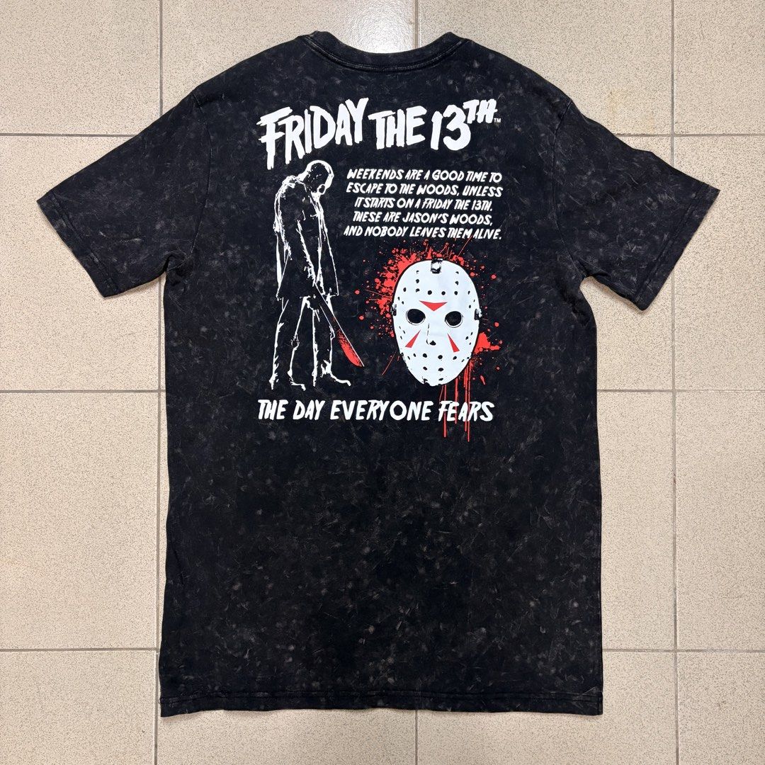 Friday the 13th "Acid wash" in grey (Category: Tshirts & Polo Shirts ) located in Las Pinas. Submitted by collabcart (Listing ID 1459452244, Image 1). Description: Friday the 13th "Acid wash" in grey 🇺🇸 Imported from Walmart ✅ Brandnew ✅ Original/Authentic/legit 📐Sizes Available MEDIUM (21 x 31) P650 .