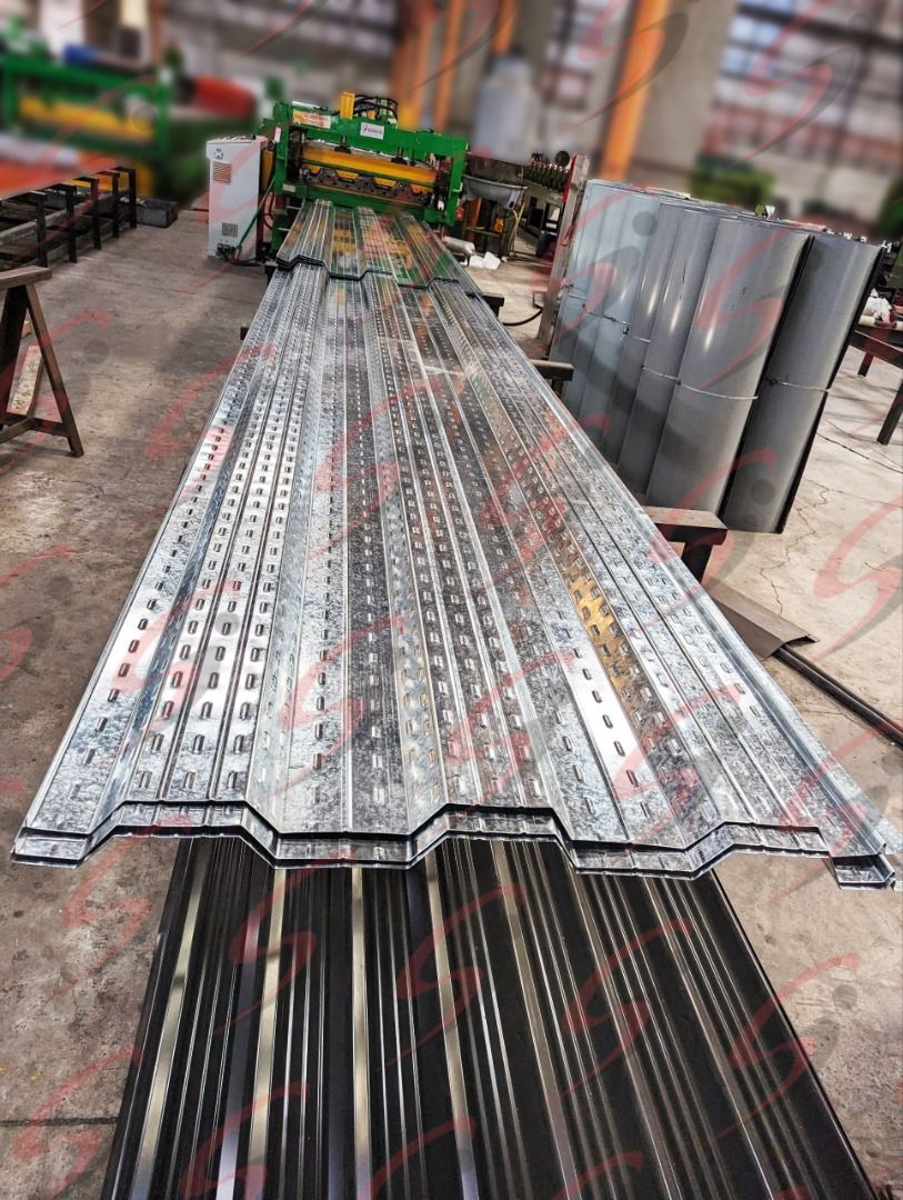 Galvanized Steel Deck / Metal Deck (Category: Outdoor Furniture) located in Manila. Submitted by sheehan.inc (Listing ID 1459366230, Image 2). Description: Structural metal deck designed to support concrete flooring in residential, commercial, and industrial construction. ✅ Flat Deck & Web Deck available 📏 Thickness: 0.80mm | 1.00mm | 1.20mm ✂️ Custom cut to required length 🏢 For concrete floor decking, mezzanines, commercial & industrial struc