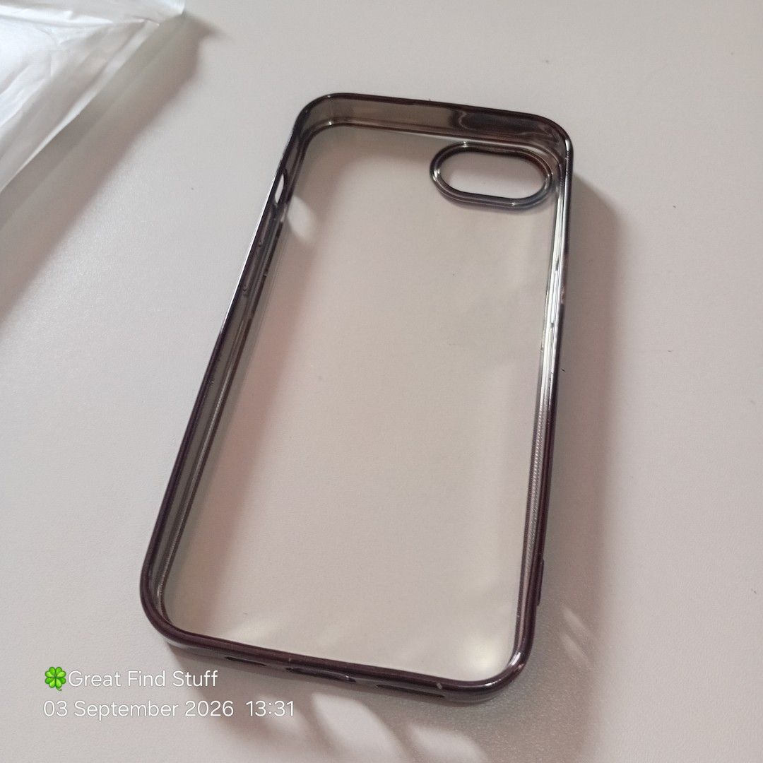 [GFS] Iphone 16 Clear Soft Case with Black edge (Category: Cases & Sleeves) located in Quezon City. Submitted by greatfindstuff (Listing ID 1459334560, Image 3). Description: 📌Condition • Never Been Used • from Japan • As is • no box 📍Novaliches, Quezon City 🛵 Lalamove • Self Pick up • Grab 💰Gcash • Maya • BPI • Cash on pick up #Iphone16Case#Ip16softcase .