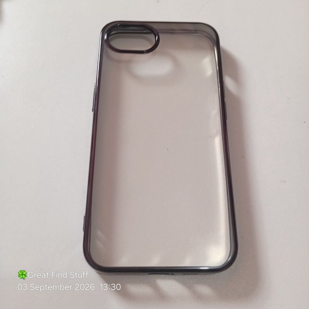 [GFS] Iphone 16 Clear Soft Case with Black edge (Category: Cases & Sleeves) located in Quezon City. Submitted by greatfindstuff (Listing ID 1459334560, Image 2). Description: 📌Condition • Never Been Used • from Japan • As is • no box 📍Novaliches, Quezon City 🛵 Lalamove • Self Pick up • Grab 💰Gcash • Maya • BPI • Cash on pick up #Iphone16Case#Ip16softcase .