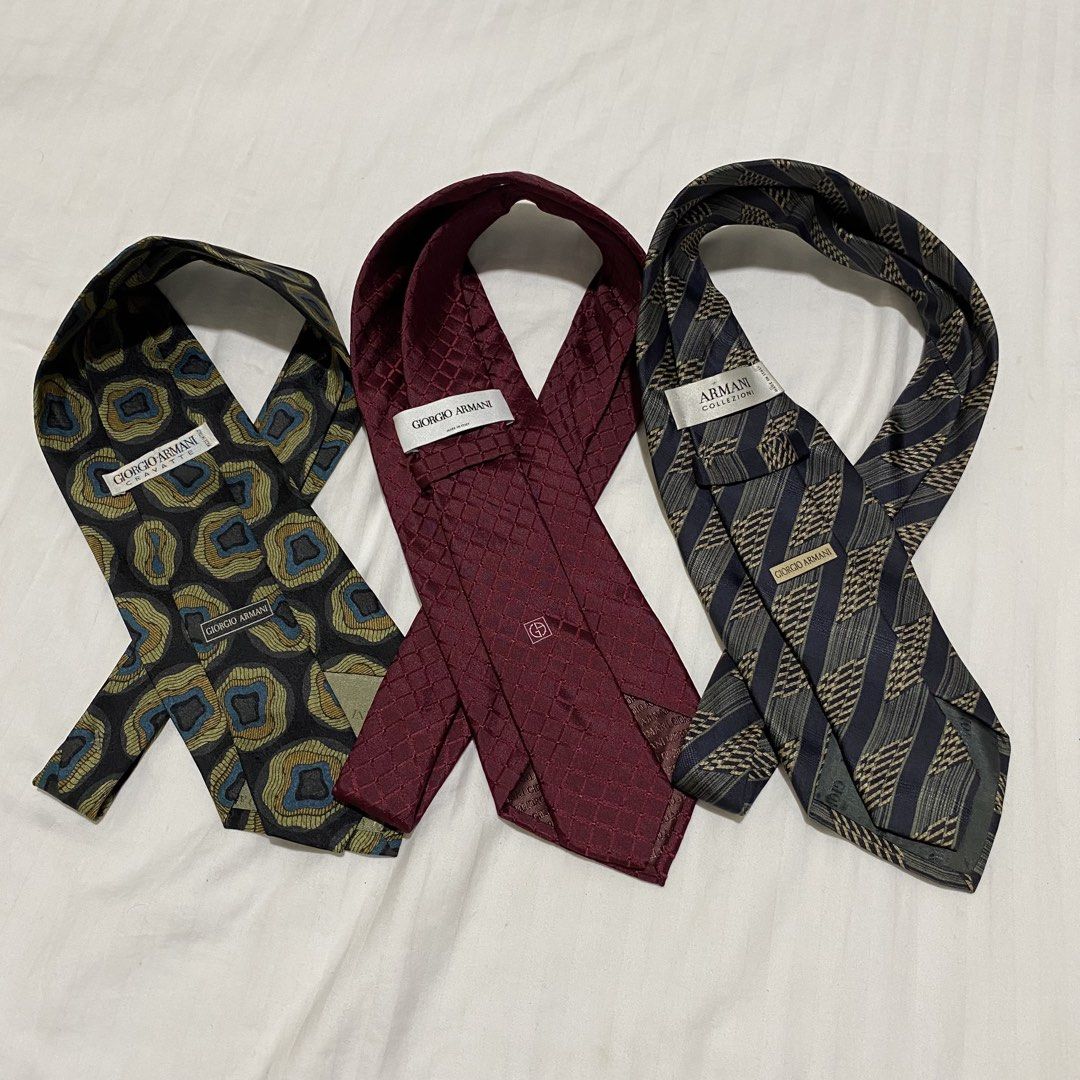 Giorgio Armani (Category: Ties) located in Caloocan City. Submitted by discusonlineshop (Listing ID 1459308560, Image 2). Description: 3 for 1500.