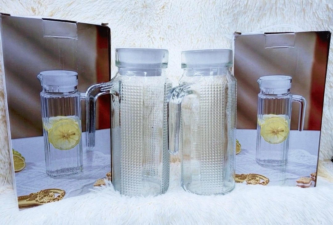 Glass Pitcher 1L 2pcs (Category: Announcements) located in Manila. Submitted by je.assorted.item.26 (Listing ID 1459377563, Image 1). Description: .