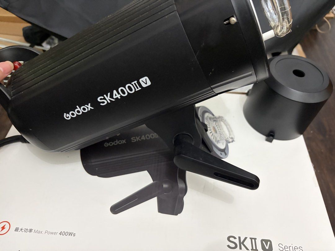 GODOX SK400V (Category: Lighting & Studio Equipment) located in Manila. Submitted by morellaphotography (Listing ID 1459430071, Image 3). Description: Bought this February 2026 Purpose: for upgrade No issues, complete with bulb, cap, power cable. Fires 100%..
