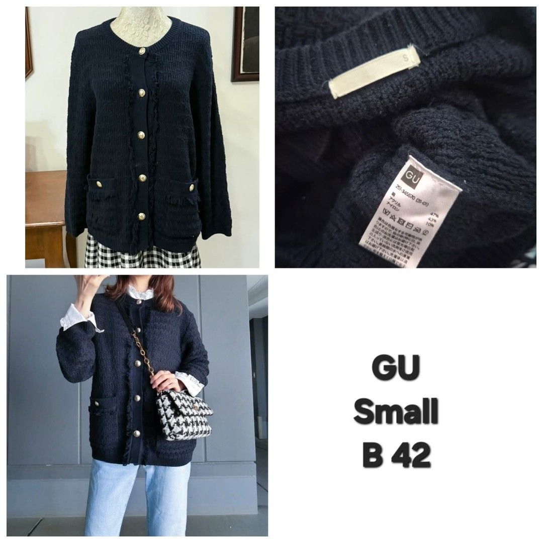 GU tweed cardigan (Category: Others Tops) located in Mariveles. Submitted by itsme_designers_lane (Listing ID 1459303081, Image 1). Description: .