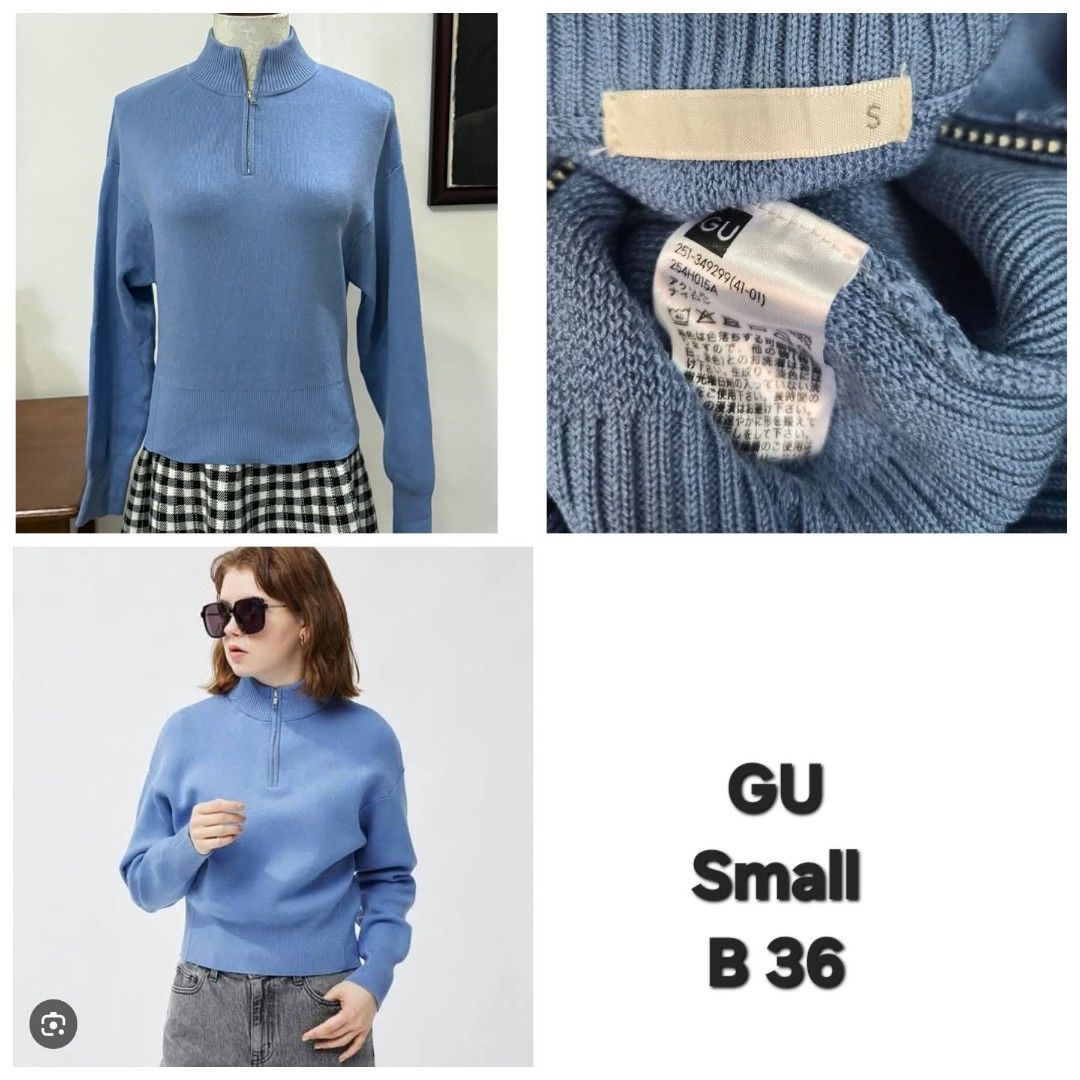 GU zip up sweater (Category: Others Tops) located in Mariveles. Submitted by itsme_designers_lane (Listing ID 1459302026, Image 1). Description: .
