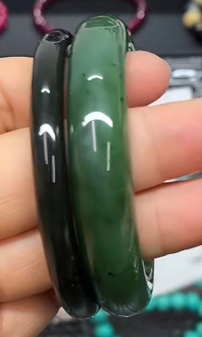 Hetian Jade Bangle (Category: Bracelets) located in Manila. Submitted by cavalierdolls (Listing ID 1459323446, Image 3). Description: PRE-ORDER | NATURAL HETIAN JADE BANGLE with Certificate 💚 ETA 10 Days Elegance in its most natural form. Introducing our Hetian Jade Bangle, carefully selected for its beautiful green tone, smooth polish, and naturally occurring jade characteristics. ✨ Natural Hetian Jade ✨ Beautiful deep/light green tones availab