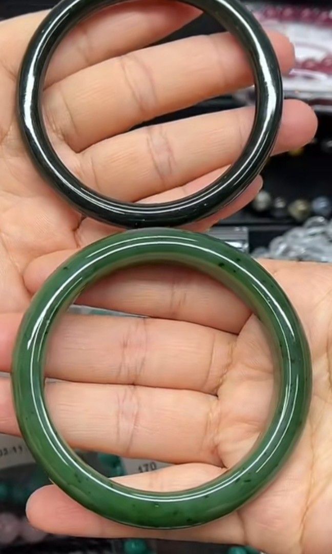 Hetian Jade Bangle (Category: Bracelets) located in Manila. Submitted by cavalierdolls (Listing ID 1459323446, Image 2). Description: PRE-ORDER | NATURAL HETIAN JADE BANGLE with Certificate 💚 ETA 10 Days Elegance in its most natural form. Introducing our Hetian Jade Bangle, carefully selected for its beautiful green tone, smooth polish, and naturally occurring jade characteristics. ✨ Natural Hetian Jade ✨ Beautiful deep/light green tones availab