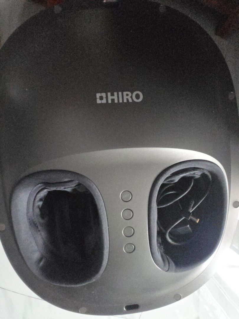 HIRO Foot Massager Machine (Category: Massage Devices) located in Rizal. Submitted by nads_a_m (Listing ID 1459324043, Image 1). Description: - HIRO Foot Massager for ultimate relaxation. - Features air compression and roller functions to soothe tired feet. - Multiple settings to customize your massage experience. - Compact design for easy storage. - Proven to work well for post-long day relief..