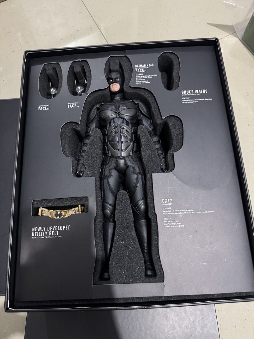 Hot toys Batman DX12 (Category: Figurines & Statues) located in Paranaque City. Submitted by icko007 (Listing ID 1459319904, Image 2). Description: Hot toys Batman DX12 The Dark Knight Bib No issue on mismong Figure Missing Bruce Head & Small Gun Only Price 9.6k Only Dibs now pay now / No Rush Shipping ‼️ Location Paranaque Payment Gcash/Bpi Shipping Lalamove/Lbc Buyers Risk / Fee ‼️Seller is not responsible for: lost, stolen, or damaged packages