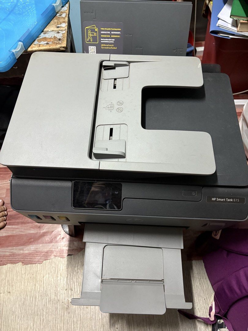 HP smart tank 615 (Category: Printers, Scanners & Copiers) located in Quezon City. Submitted by drewcb (Listing ID 1459327556, Image 2). Description: RFS : Need emergency fund - Print, Scan and Xerox - original ink - Wifi and Bluetooth - NO ISSUE.