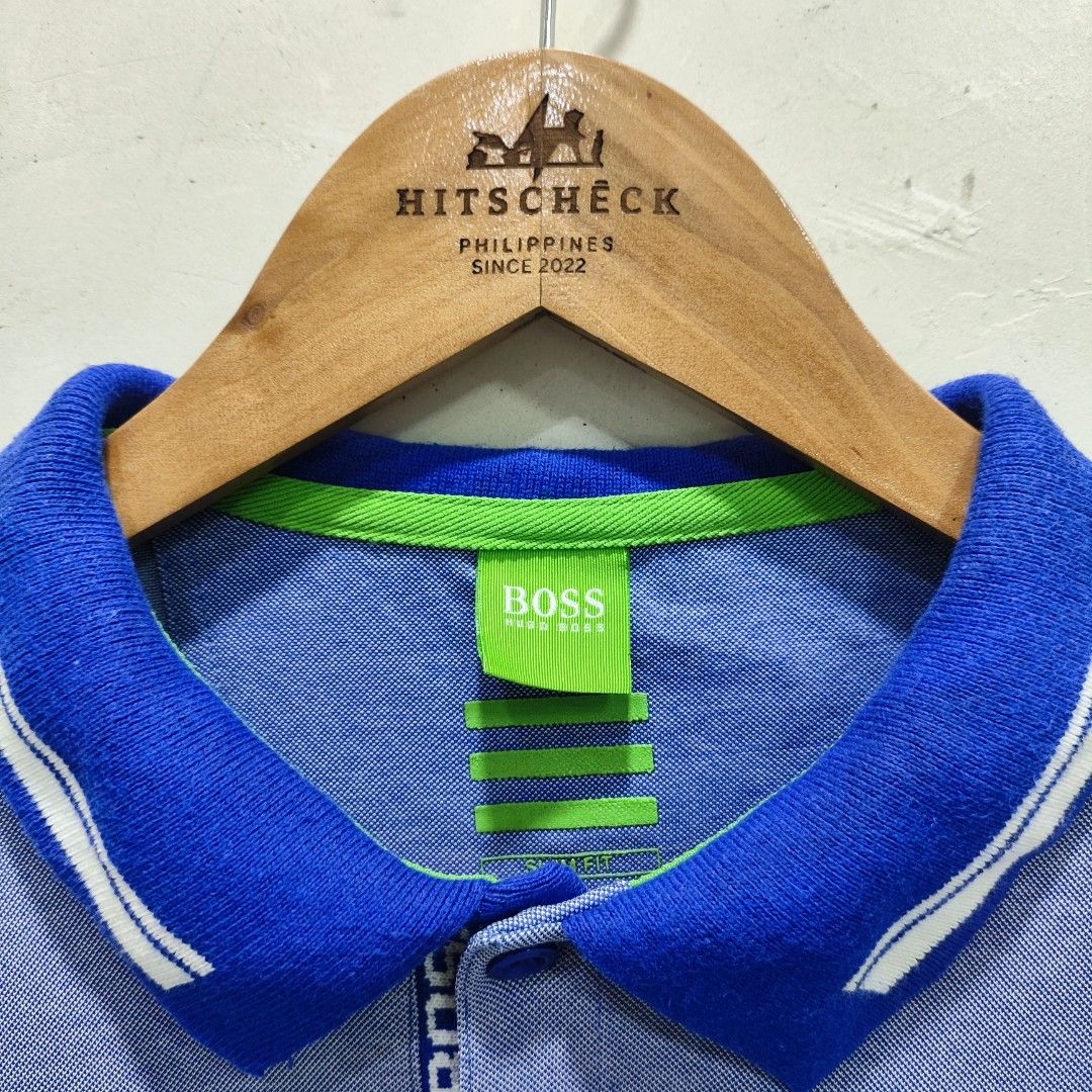 Hugo Boss (Category: Tshirts & Polo Shirts ) located in Villasis. Submitted by archivemode. (Listing ID 1459385905, Image 3). Description: Hugo Boss ______________________ Size: Large to XL (Measured by INCHES) Width: 21.5 Length: 29 Condition: Excellent Color Rate: 9.9/10 Issue: Unnoticeable Yellow Stain Collar "Colors may vary due to lightening" "Swipe to see more details of piece and appreciate♥️" _______________________ Mine : 1199.