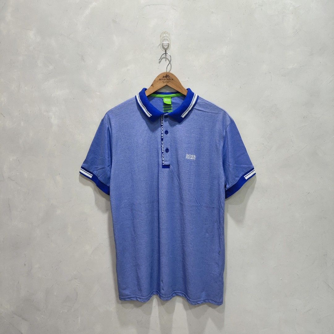 Hugo Boss (Category: Tshirts & Polo Shirts ) located in Villasis. Submitted by archivemode. (Listing ID 1459385905, Image 1). Description: Hugo Boss ______________________ Size: Large to XL (Measured by INCHES) Width: 21.5 Length: 29 Condition: Excellent Color Rate: 9.9/10 Issue: Unnoticeable Yellow Stain Collar "Colors may vary due to lightening" "Swipe to see more details of piece and appreciate♥️" _______________________ Mine : 1199.