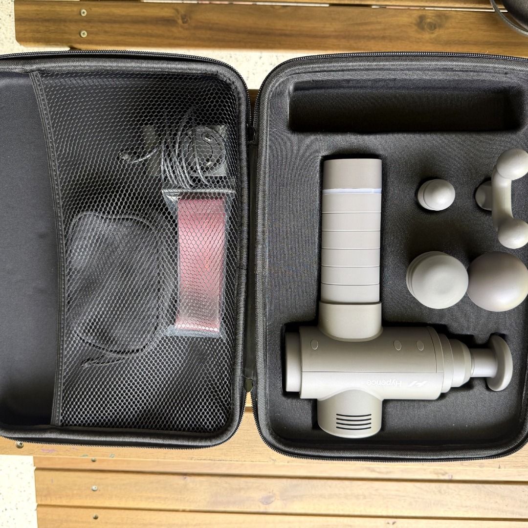 Hyperice Hypervolt 2 + Full Attachments & Hard Case (Category: Massage Devices) located in Makati City. Submitted by heisenberg185 (Listing ID 1459334909, Image 1). Description: Hyperice Hypervolt 2 massage gun in excellent condition. Used only around 10 times and kept carefully. It powers on normally, all three speed settings work properly, and the original charger charges the battery normally with no unusual battery drain. Never repaired and ha