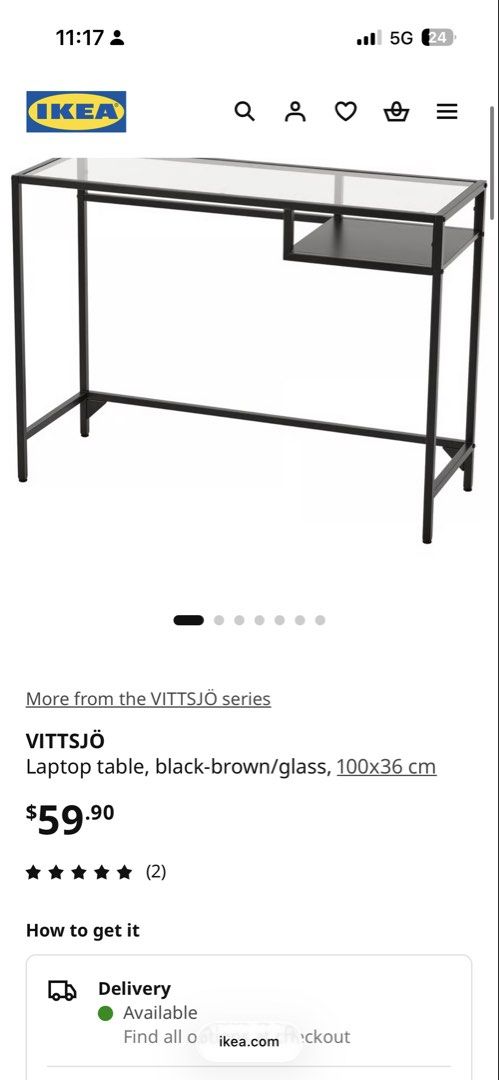 IKEA table (Category: Tables & Sets) located in Singapore. Submitted by quickshark_77f459 (Listing ID 1459312928, Image 2). Description: .
