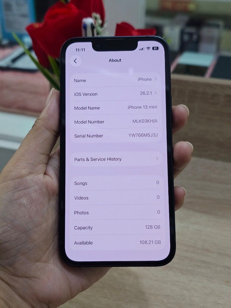 IPHONE 13mini 128gb 75%bh no swap (Category: iPhone 13 Series) located in Rizal. Submitted by bheviers14 (Listing ID 1459313598, Image 3). Description: IPHONE 13mini 128GB 75% battery health Factory unlocked All working ✅️ Test to sawa ntc approved CHANGE KCD (GENUINE) No issue performance unit only NO SWAP Store location: Cityland grand central residences mandaluyong Ground-floor unit 106.
