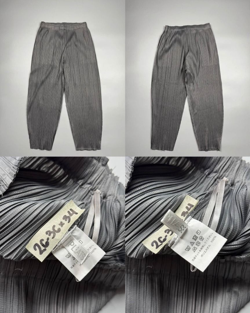 Issey Miyake Pleats Please Pants Gray (Category: Other Bottoms) located in Baguio. Submitted by binibibi (Listing ID 1459323223, Image 1). Description: ISSEY MIYAKE PLEATS PLEASE GRAY 1 (EXCELLENT CONDITION) SIZE: (26-36WAIST X 34LENGTH) - Brand: Issey Miyake Pleats Please - Color: Grey - Size: 2 - Waist: 26-36 inches (elastic waistband) - Length: 34 inches - Material: 100% Polyester - Style: Great for everyday wear.