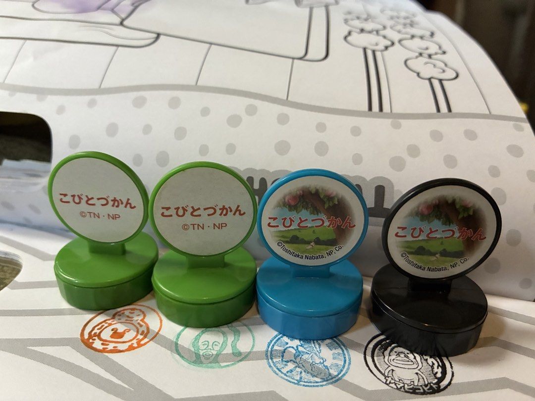 Japanese Kobito Character Stamps Set (Category: Craft Supplies & Tools) located in Cainta. Submitted by mochimochiko (Listing ID 1459309452, Image 2). Description: - Set of 4 cute character stamps from Japan - Each stamp includes its own ink pad - Ideal for journaling, scrapbooking, and decorating - Features fun and quirky character designs - Great addition to your crafting supplies.