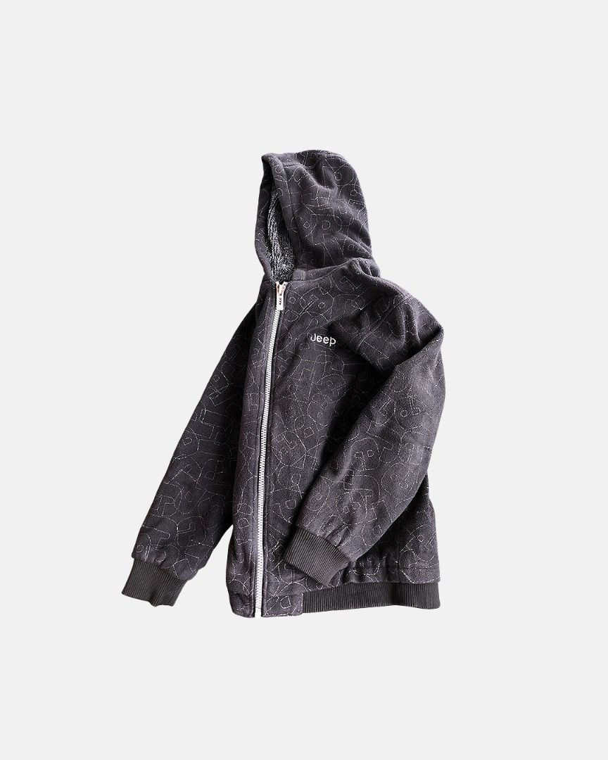JEEP BLACK JACKET (Category: Coats, Jackets and Outerwear) located in Naga. Submitted by vision.zeroarchive (Listing ID 1459398371, Image 2). Description: 🔸 Tag Size: XL 📏 Length: 26.5 in | Width: 22 in ✨ Condition: 9/10 📝 Notes: The outer high-pile fabric features a naturally matted, compacted texture from previous wear, giving it a rugged, broken-in character. Structurally dense and heavy, this piece remains 100% functional ━━━━━━━━━━━━━━━━━