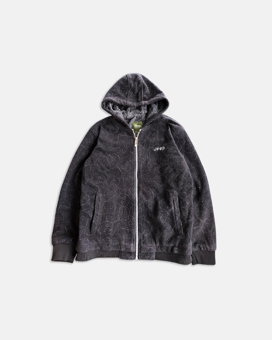 JEEP BLACK JACKET (Category: Coats, Jackets and Outerwear) located in Naga. Submitted by vision.zeroarchive (Listing ID 1459398371, Image 1). Description: 🔸 Tag Size: XL 📏 Length: 26.5 in | Width: 22 in ✨ Condition: 9/10 📝 Notes: The outer high-pile fabric features a naturally matted, compacted texture from previous wear, giving it a rugged, broken-in character. Structurally dense and heavy, this piece remains 100% functional ━━━━━━━━━━━━━━━━━