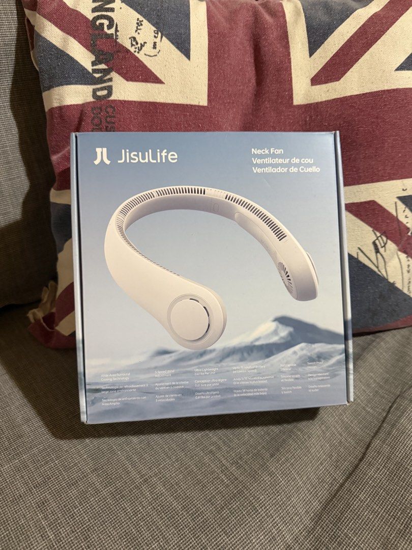 JisuLife Neck Fan (White) (Category: Fans) located in Las Pinas. Submitted by btrcm. (Listing ID 1459342956, Image 1). Description: - JisuLife Neck Fan (White) - 5-Speed Wind Adjustment - Wide Area Surround Cooling - Ultra-Lightweight: Only 0.61 lbs - Long Battery Life: Up to 18 hours (lowest speed) - Soft, Flexible & Sweat-Proof Silicone Neckband - Ideal for staying cool on the go.