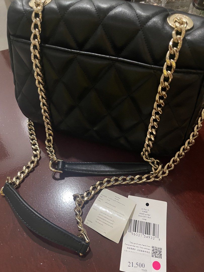Kate Spade Quilted Smooth Leather Flap Bag Black (Category: Luxury Bags & Wallets) located in Cebu City. Submitted by mariz_cebu (Listing ID 1459387571, Image 2). Description: Original Bag with Receipt/Invoice and Tags - Brand: Kate Spade - Color: Black - Material: Smooth quilted leather - Hardware: Gold - Condition: Brand new with original tag - Versatile: Ideal for everyday use or evening events.