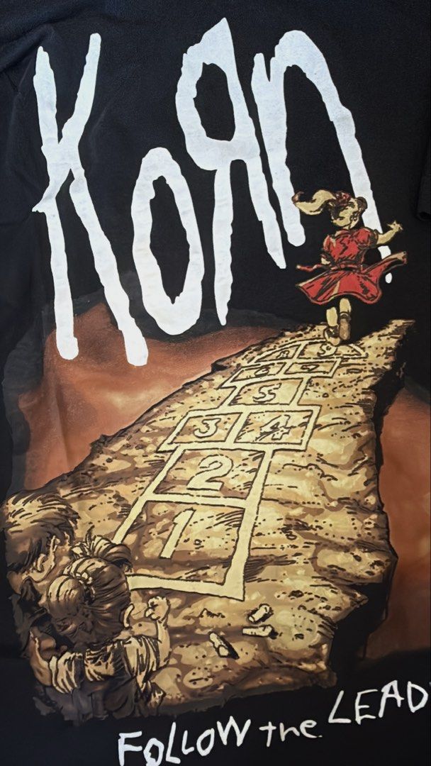KORN (Category: Tshirts & Polo Shirts ) located in Cavite. Submitted by handpickedshirts (Listing ID 1459344285, Image 2). Description: New, with hang tags Medium on tag Approx L28in (XS) ❌W21in, (M) ❌W23in and (M) W24in laid flat No backprint.