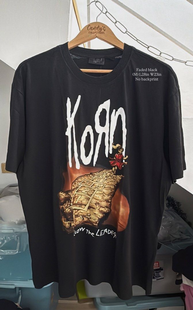 KORN (Category: Tshirts & Polo Shirts ) located in Cavite. Submitted by handpickedshirts (Listing ID 1459344285, Image 1). Description: New, with hang tags Medium on tag Approx L28in (XS) ❌W21in, (M) ❌W23in and (M) W24in laid flat No backprint.