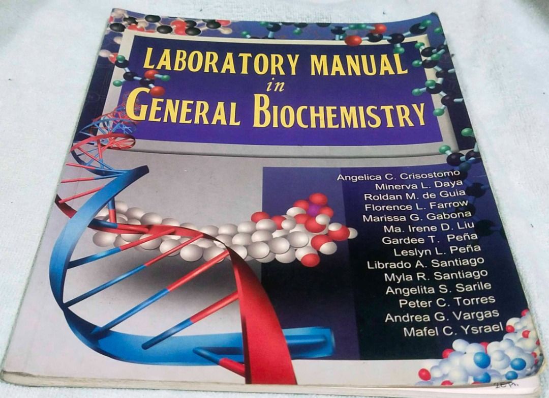 Laboratory Manual in General Biochemistry C&E Publishing (Category: Textbooks) located in Paranaque City. Submitted by leejay.vidal (Listing ID 1459313193, Image 1). Description: Note: Please read first before inquiring Hindi na ako magrereply kung nandito na ang sagot sa details ng ad. Laboratory Manual in General Biochemistry 2010 C&E Publishing Still in good condition. medyo yellowish ang pages pero walang mga punit. may ilang pages sa dulo na