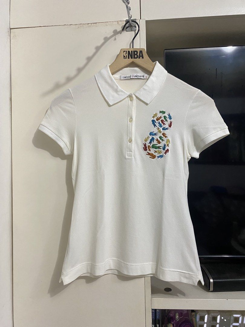 Lacoste multi logo poloshirt (Category: Others Tops) located in Santa Maria. Submitted by jordangail (Listing ID 1459383168, Image 1). Description: Lacoste x campanas poloshirt Multi logo 26 logo nya :) 36 on tag 17x23 Off white 9.9/10 Excellent No issue Mine na Gcash Lbc Jnt God bless .
