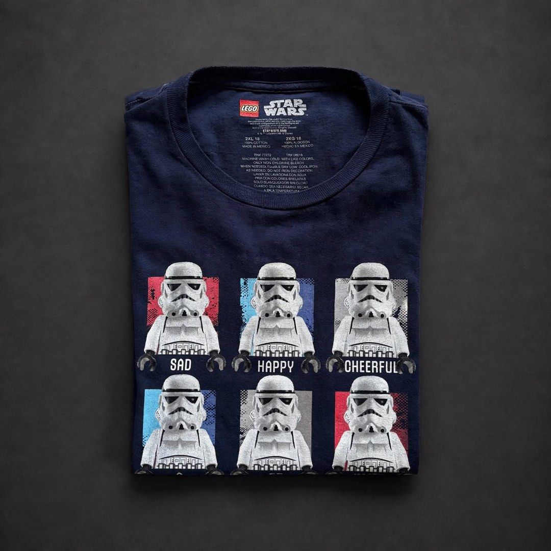 LEGO x STAR WARS GRAPHIC SHIRT (KIDS) (Category: Babies & Kids Fashion) located in Taguig. Submitted by clarrk95 (Listing ID 1459414061, Image 2). Description: Lego x Star Wars Graphic Shirt (Kids) Size: 2XL 18 (Tag) Length: 25inches Width: 19inches PRICE: ₱250 ONLY! ✅ very good condition ✅ add shipping fee ✅ ignoring LP inquiry Shipping: Lalamove | J&T | LBC Location: Taguig📍 Payment: Gcash | Bank | Cash FB: THRFT IG: thrft_25 DM for more detai