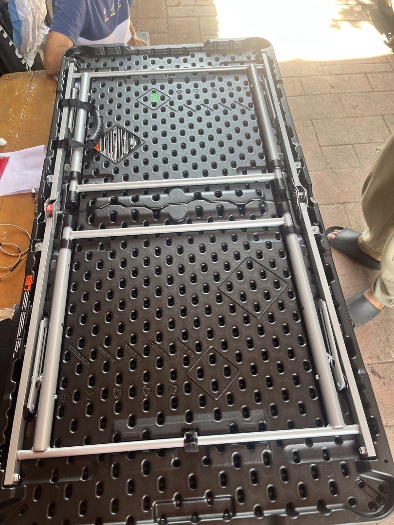 Lifetime 4ft Folding Table (Category: Tables & Sets) located in Marikina City. Submitted by loraineroy1016 (Listing ID 1459332944, Image 2). Description: - Lifetime 4ft (1.2m) folding table - Sturdy and portable design - Ideal for events, parties, or as extra workspace - Folds in half for convenient storage and transport - Built-in handle for easy carrying - Textured surface finish.