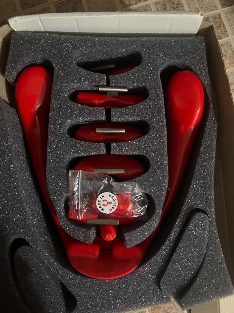 Lobster Weight System Red Diving Gear (Category: Other Sports Equipment and Supplies) located in Manila. Submitted by pau1031 (Listing ID 1459340809, Image 3). Description: - Complete red Lobster Weight System for diving. - Includes main neck weight and multiple weight plates. - Comes with a small bottle of lubricant. - Instructions and warranty card included. - All pieces are red. - Stored in original box with foam padding..