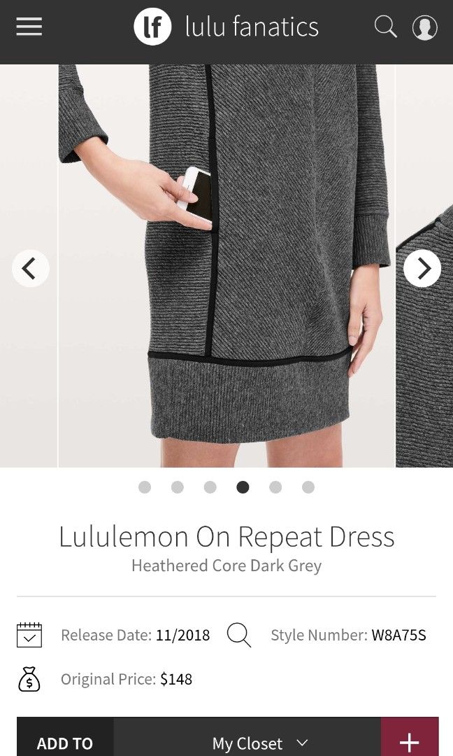 Lululemon on repeat dress dot 12 (Category: Dresses) located in San Pedro. Submitted by thriftersthrift (Listing ID 1459301582, Image 3). Description: Width(inches) :20 Length(inches) :37.5 Good condition Already wash Color rate : 10 /10 🌵ALL ITEMS ARE FROM UKAY BALE SO MANAGE YOUR EXPECTATION 🌵 ASK SELLER FOR MORE INFORMATION COLOR MAY CHANGE TRU LIGHTING.