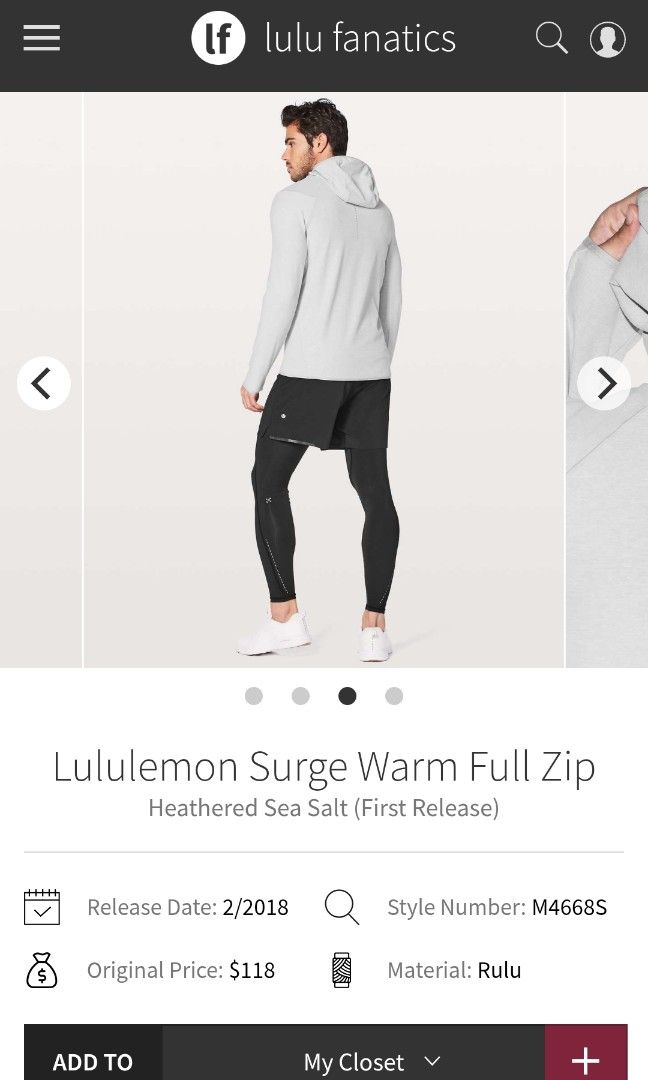 Lululemon surge warm full zip jacket dot M (Category: Coats, Jackets and Outerwear) located in San Pedro. Submitted by thriftersthrift (Listing ID 1459301342, Image 2). Description: Width(inches) :19 Length(inches) :26 Good condition Already wash Color rate : 9.5 /10 🌵ALL ITEMS ARE FROM UKAY BALE SO MANAGE YOUR EXPECTATION 🌵 ASK SELLER FOR MORE INFORMATION COLOR MAY CHANGE TRU LIGHTING.
