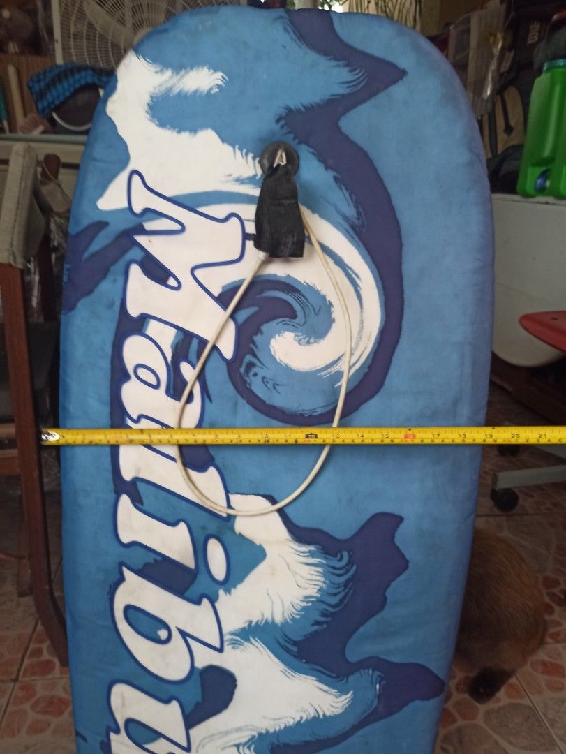 Malibu Blue Bodyboard with Leash (Category: Water Sports) located in Caloocan City. Submitted by rtarellano (Listing ID 1459296310, Image 1). Description: - Malibu bodyboard with cool wave design - Vibrant blue body and underside - Includes safety leash - Ideal for beach or pool fun - Ready for your next water adventure!.