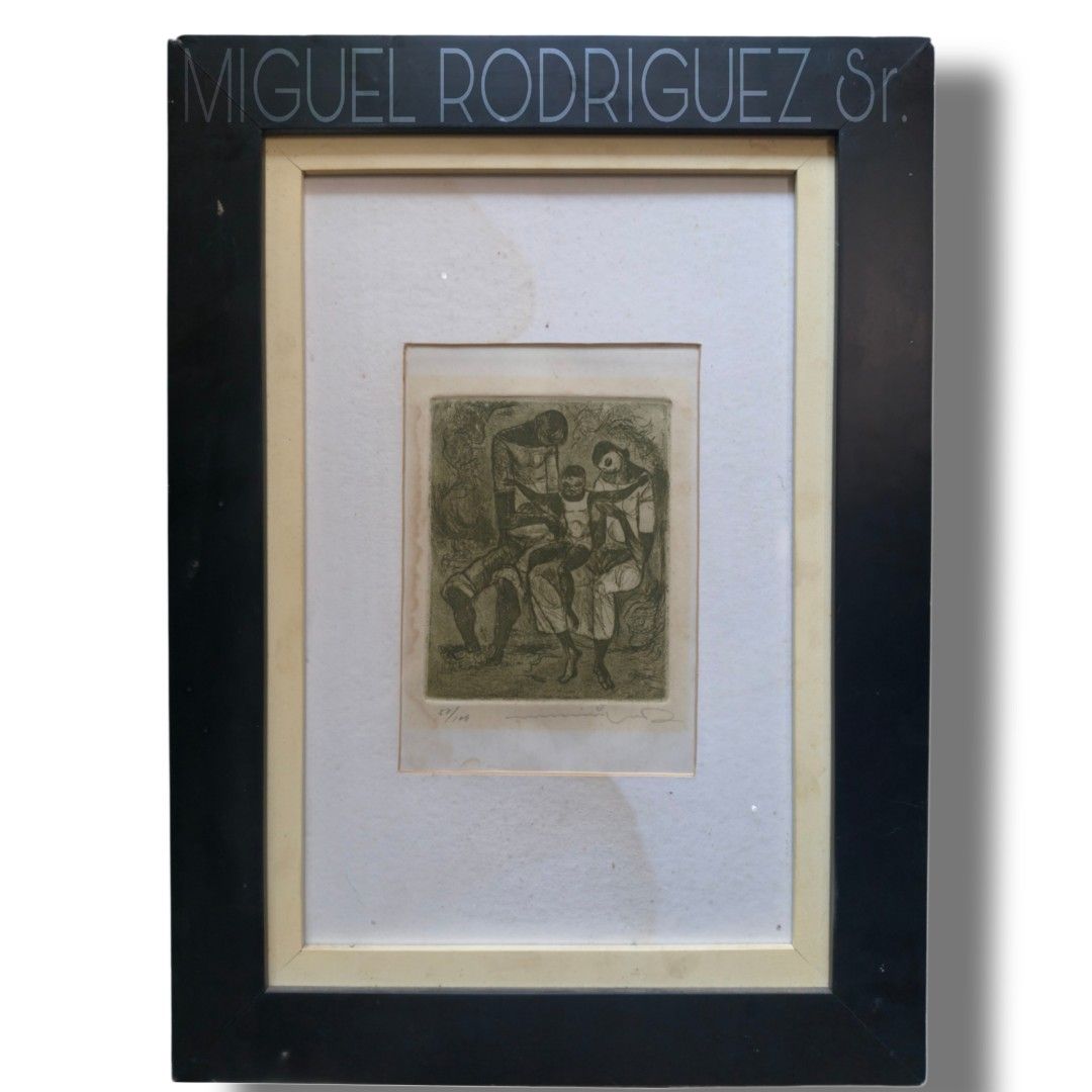 MANUEL RODRIGUEZ, SR. (1912 - 2017) (Category: Art & Prints) located in Quezon City. Submitted by kt_exchange (Listing ID 1459354431, Image 2). Description: MANUEL RODRIGUEZ, SR. (1912 - 2017) Untitled (Family) Signed (lower right) and undated Etching 52/100 18 x 13 cm (7 x 5 in).