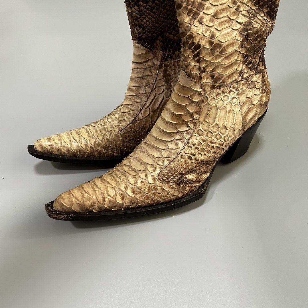 Marilena Snake skin Boots (Category: Boots) located in Pandi. Submitted by davidsorianooo917 (Listing ID 1459425945, Image 3). Description: Marilena Snake skin Boots Made in italy In Excellent Condition Sign of usage Size 38 womens 📍Pandi Bulacan.