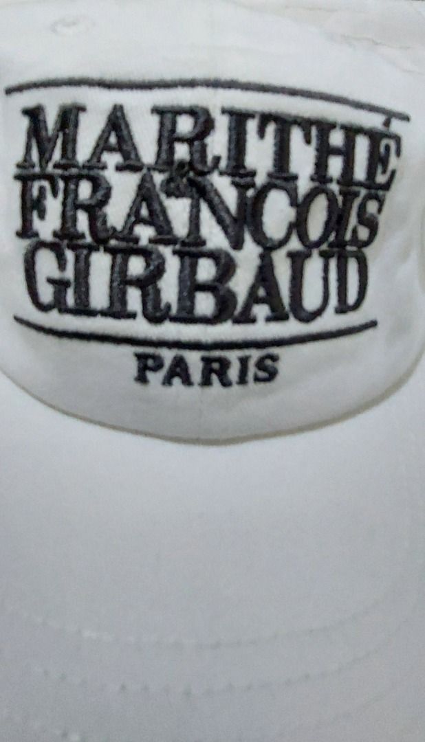 MARITHE FRANCOIS GIRBAUD PARIS White Baseball Cap (Category: Caps & Hats) located in Legazpi City. Submitted by street_uniform (Listing ID 1459336492, Image 2). Description: - White Marithe Francois Girbaud baseball cap - Features embroidered brand name on the front - Classic design with an adjustable strap at the back - Perfect for everyday wear.