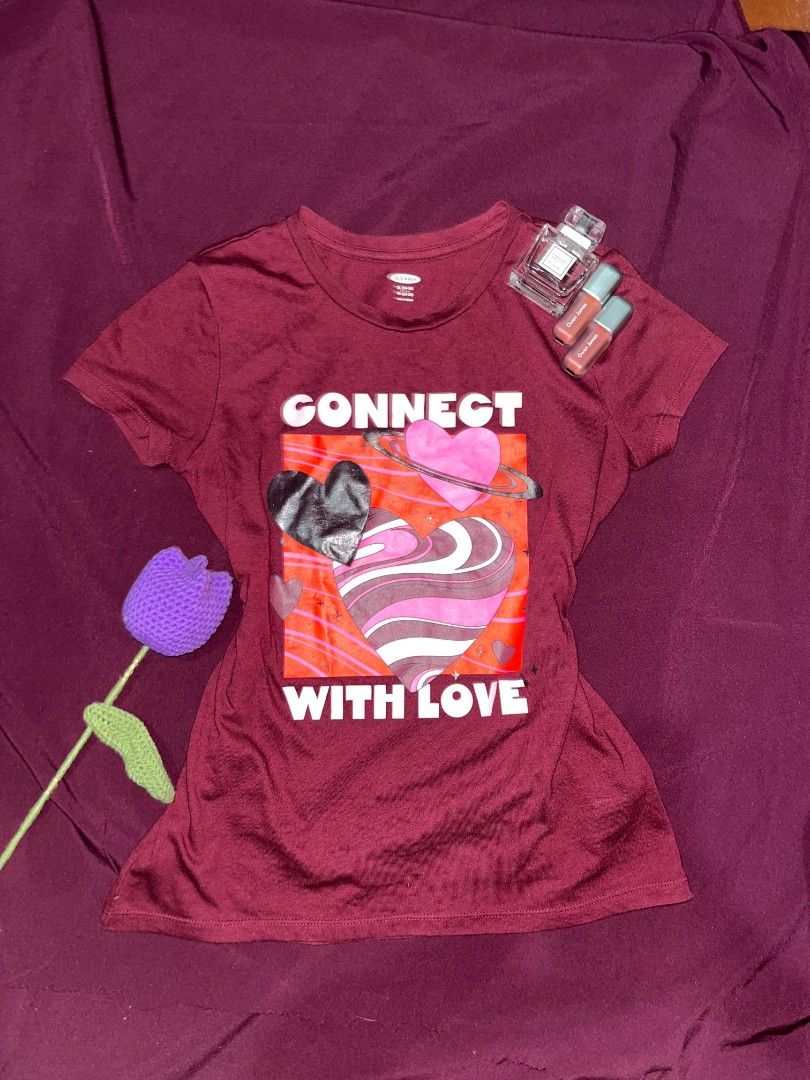 Maroon Graphic Baby Tee (Category: Shirts) located in Manila. Submitted by curatedbycalli (Listing ID 1459395099, Image 1). Description: .