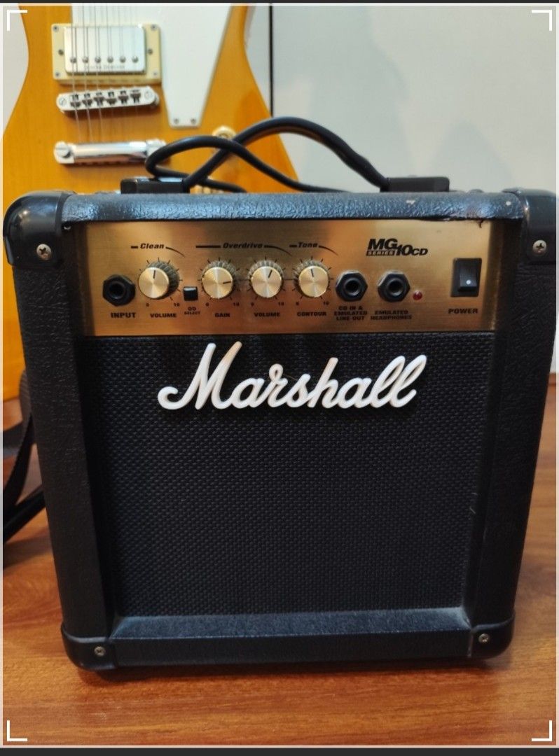 Marshall MG10CD Series Guitar Amplifier (Category: Soundbars, Speakers & Amplifiers) located in Quezon City. Submitted by weaponlexx (Listing ID 1459341443, Image 1). Description: - Marshall MG10CD guitar amp - Clean and overdrive channels - Volume, gain, and contour controls - Emulated line out/headphones jack - Ideal for practice sessions or small gigs - Fully functional and in good working condition - bought in US, 110 volts.