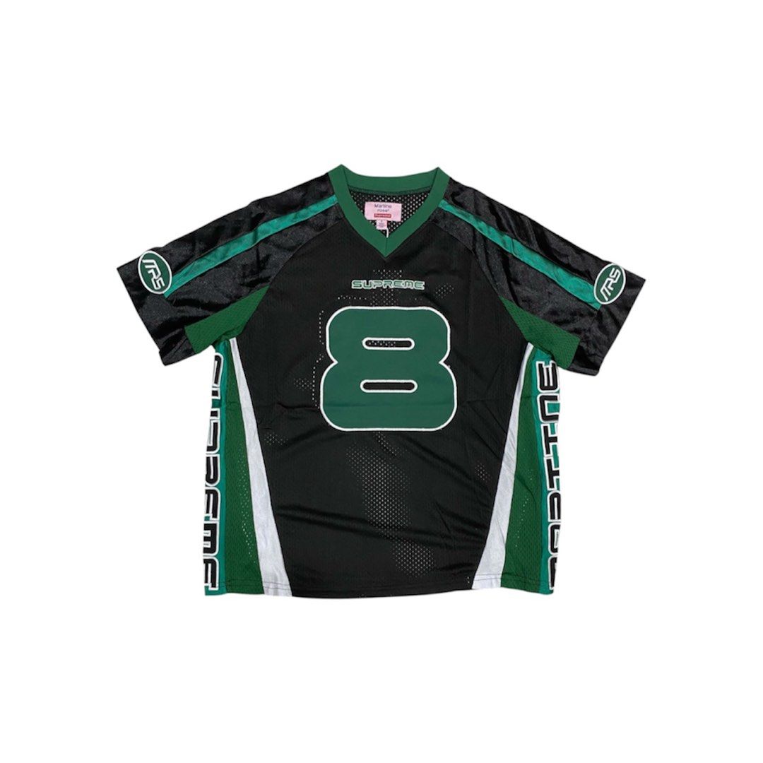 MARTINE ROSE SUPREME JERSEY (Category: Tshirts & Polo Shirts ) located in Manila. Submitted by brndn.rgld (Listing ID 1459472472, Image 1). Description: SLIGHTLY NEGO 23 / 27 LIKE NEW NO ISSUE.