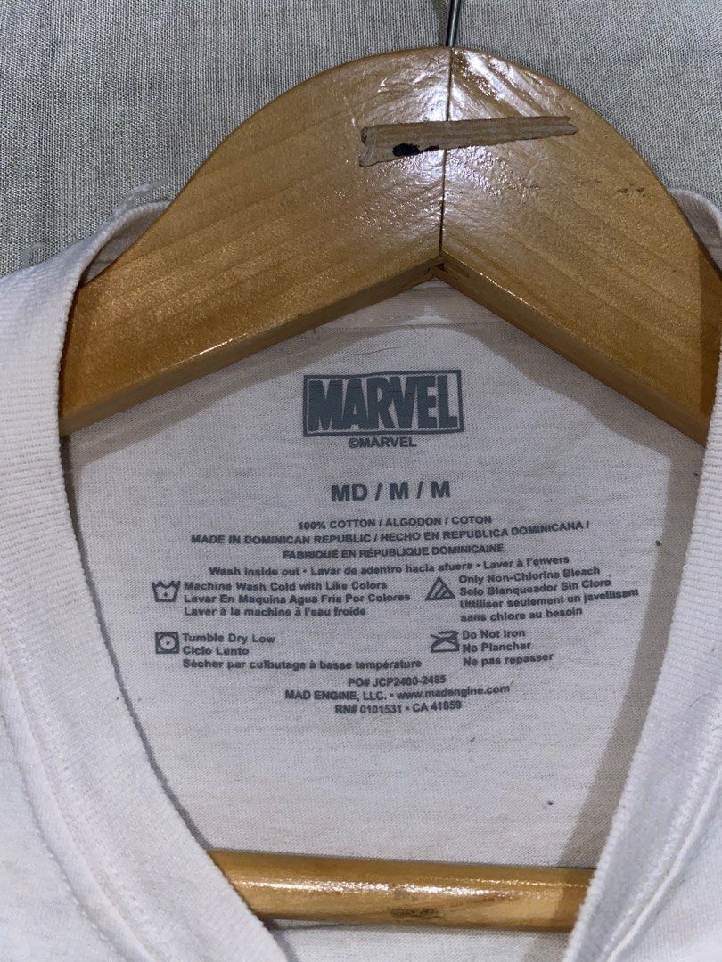 Marvel Comics Avengers Graphic T-Shirt (Category: Tshirts & Polo Shirts ) located in Davao. Submitted by chazethrift (Listing ID 1459368003, Image 3). Description: - White Marvel t-shirt - Classic Avengers graphic print featuring Iron Man, Hulk, Spider-Man, Captain America, Thor, and more - Made from 100% cotton - Size: Medium - Ideal for any Marvel fan!.