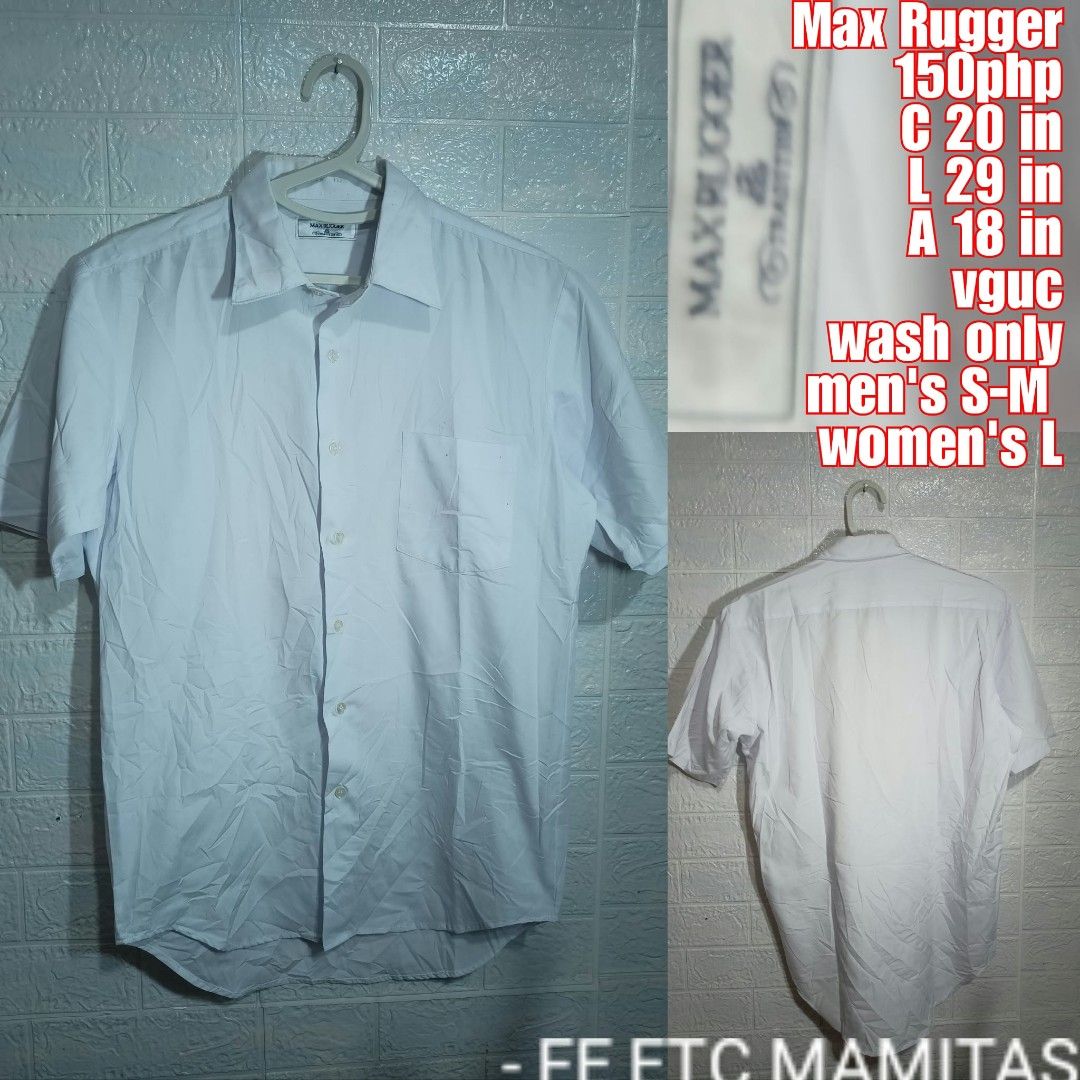 Max rugger white polo shirt unisex (Category: Formal Shirts) located in Santa Maria. Submitted by usbrands1987 (Listing ID 1459377149, Image 1). Description: Wash only Men's SM Womens L.