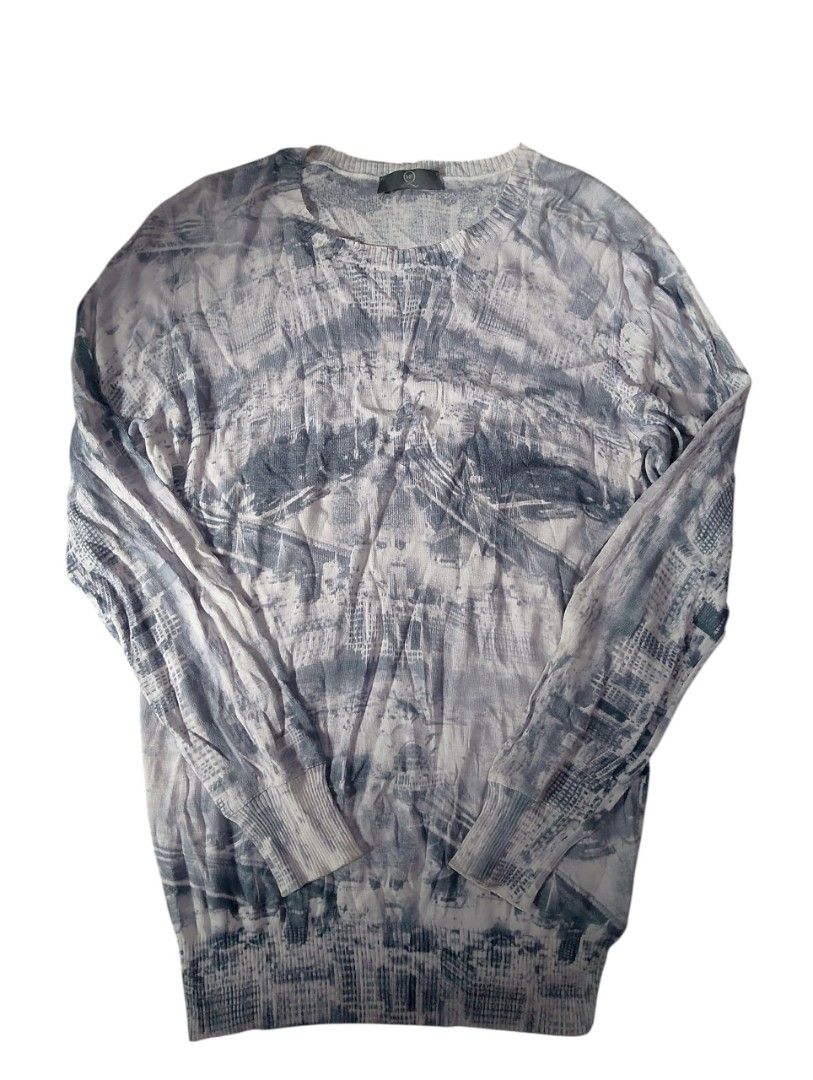 MCQ by Alexander McQueen Tie-Dye Knit Sweater (Category: Coats, Jackets and Outerwear) located in Manila. Submitted by thriftyboyzzz (Listing ID 1459397352, Image 1). Description: - MCQ knit sweater with a unique tie-dye pattern - Long sleeves and crew neck design - Crafted from 100% premium cotton - Made with care in Italy - Hand wash recommended for longevity - Versatile for layering or standalone wear.