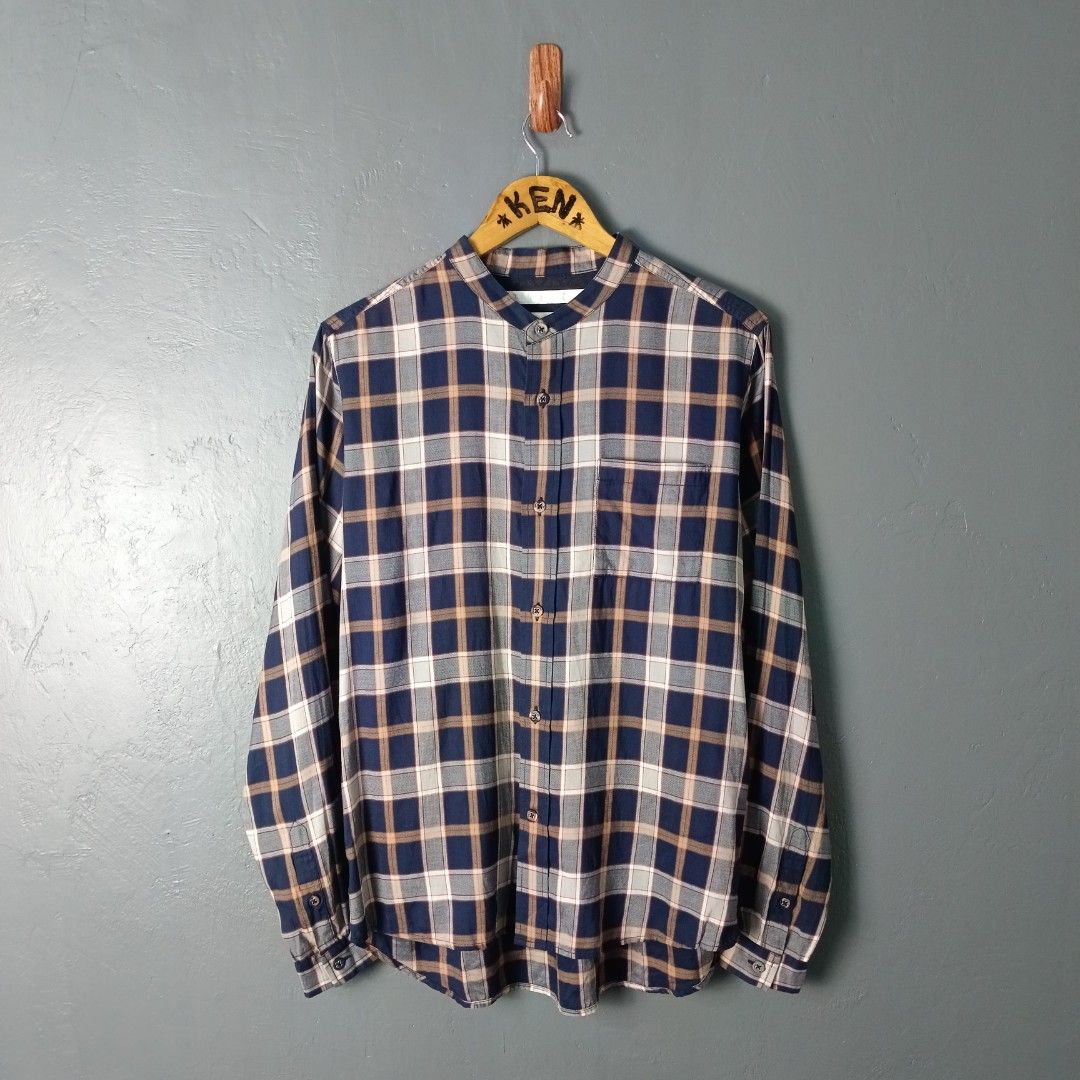 Men's - White Mountaineering (Category: Tshirts & Polo Shirts ) located in Bacolod City. Submitted by drop.ph (Listing ID 1459401922, Image 2). Description: White Mountaineering Band Collar Check Shirt Authentic *Size S fits M - 21x26, 28 Back *Good as New *No Flaws *Price: 1,500php *Add SF if outside Bacolod City.