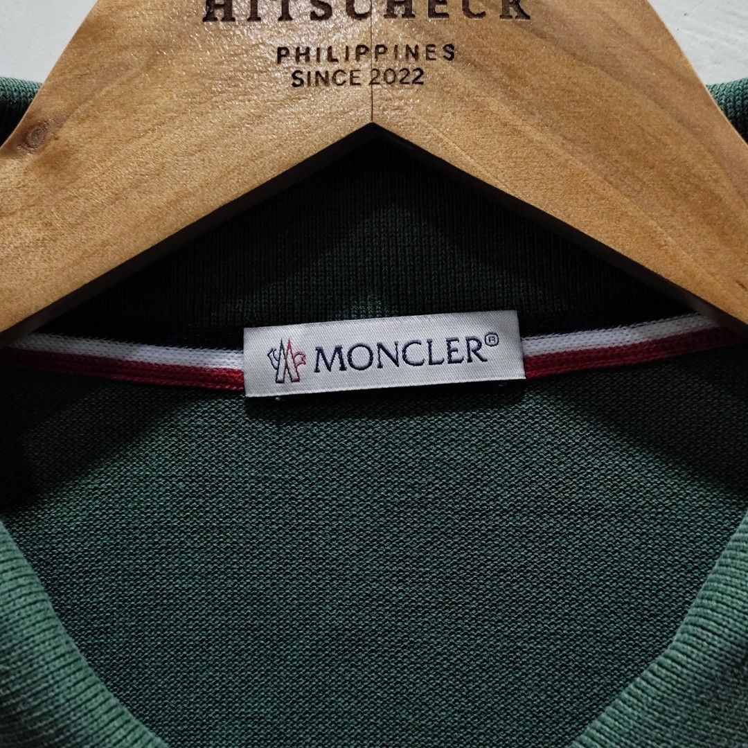 Moncler (Category: Tshirts & Polo Shirts ) located in Villasis. Submitted by archivemode. (Listing ID 1459388686, Image 3). Description: Moncler ______________________ Size: Small fit to Medium Width: 19 Length: 26 (Measured by INCHES) Condition: Excellent Color Rate: 9.8/10 Issue: None "Colors may vary due to lightening" "Swipe to see more details of piece and appreciate♥️" _______________________ Mine : 699.